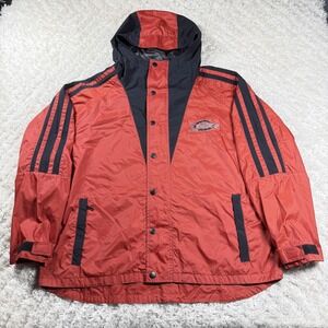 Vintage Property Jacket Mens L Red Windbreaker Ripstop Street Sporty 90's Y2K